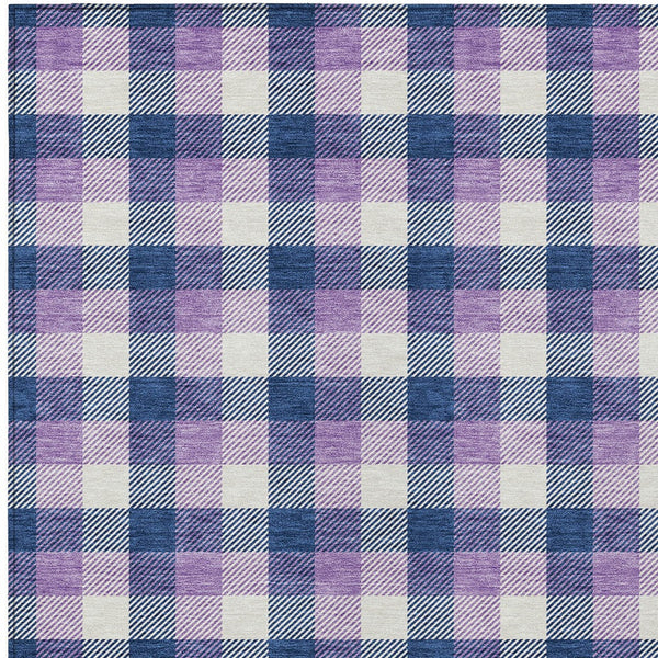 Homeroots 3' Stylish Brown Green Beige Plaid Washable Rug For Indoor And Outdoor Use - Durable And Chic 10' X 14' Polyester 601415