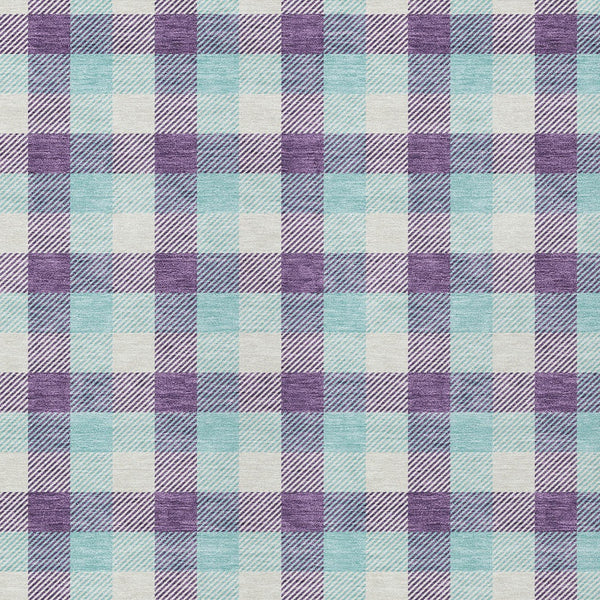 Homeroots 3' Stylish Brown Green Beige Plaid Washable Rug For Indoor And Outdoor Use - Durable And Chic 3' X 5' Polyester 601422