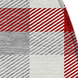 Homeroots 3' Stylish Brown Green Beige Plaid Washable Rug For Indoor And Outdoor Use - Durable And Chic 8' Round Polyester 601430