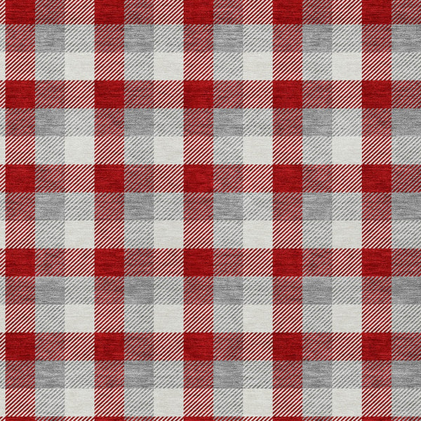 Homeroots 3' Stylish Brown Green Beige Plaid Washable Rug For Indoor And Outdoor Use - Durable And Chic 8' X 10' Polyester 601431