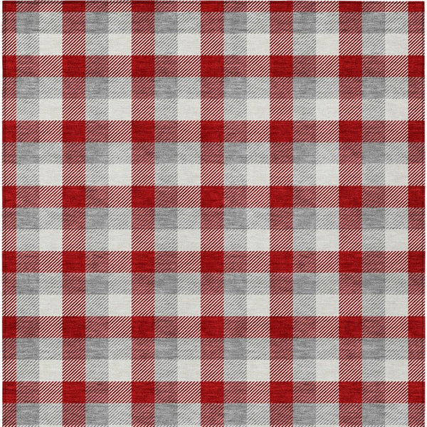 Homeroots 3' Stylish Brown Green Beige Plaid Washable Rug For Indoor And Outdoor Use - Durable And Chic 8' X 10' Polyester 601431