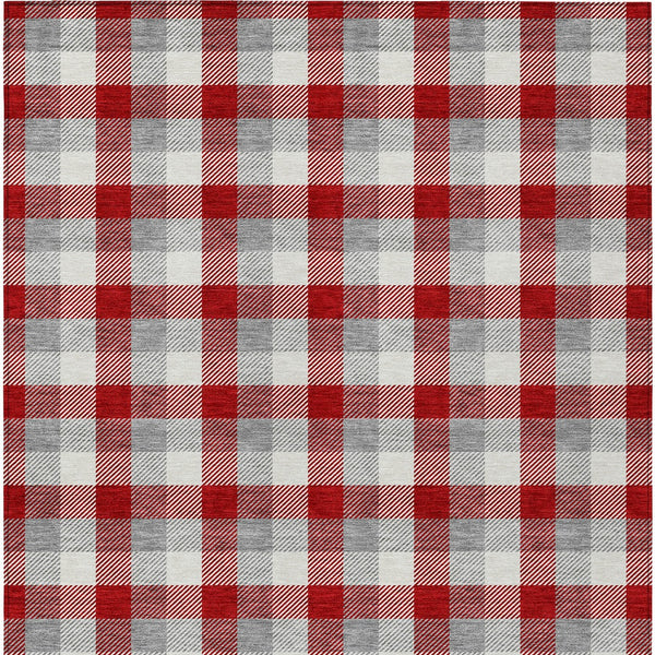 Homeroots 3' Stylish Brown Green Beige Plaid Washable Rug For Indoor And Outdoor Use - Durable And Chic 9' X 12' Polyester 601432