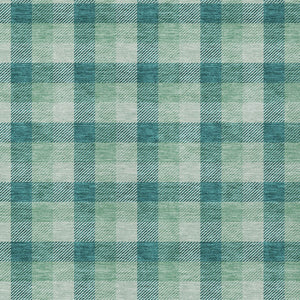 Homeroots 3' Stylish Brown Green Beige Plaid Washable Rug For Indoor And Outdoor Use - Durable And Chic 8' X 10' Polyester 601437