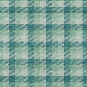 Homeroots 3' Stylish Brown Green Beige Plaid Washable Rug For Indoor And Outdoor Use - Durable And Chic 9' X 12' Polyester 601438