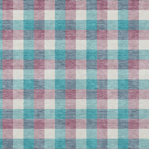 Homeroots 3' Stylish Brown Green Beige Plaid Washable Rug For Indoor And Outdoor Use - Durable And Chic 9' X 12' Polyester 601444