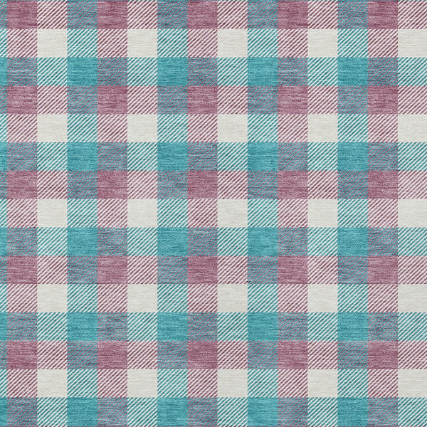 Homeroots 3' Stylish Brown Green Beige Plaid Washable Rug For Indoor And Outdoor Use - Durable And Chic 9' X 12' Polyester 601444