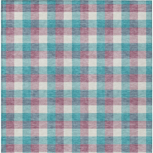 Homeroots 3' Stylish Brown Green Beige Plaid Washable Rug For Indoor And Outdoor Use - Durable And Chic 10' X 14' Polyester 601445