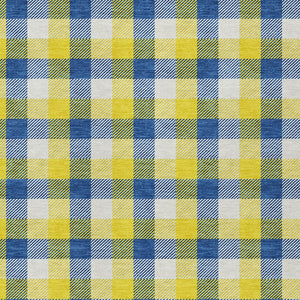 Homeroots 3' Stylish Brown Green Beige Plaid Washable Rug For Indoor And Outdoor Use - Durable And Chic 3' X 5' Polyester 601446