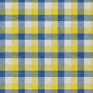 Homeroots 3' Stylish Brown Green Beige Plaid Washable Rug For Indoor And Outdoor Use - Durable And Chic 10' X 14' Polyester 601451