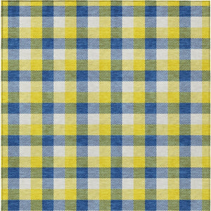 Homeroots 3' Stylish Brown Green Beige Plaid Washable Rug For Indoor And Outdoor Use - Durable And Chic 10' X 14' Polyester 601451