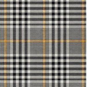 Homeroots 3' Stylish Black Gold & Ivory Plaid Washable Rug - Perfect For Indoor & Outdoor High Traffic Areas 8' X 10' Polyester 601455