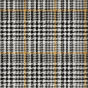 Homeroots 3' Stylish Black Gold & Ivory Plaid Washable Rug - Perfect For Indoor & Outdoor High Traffic Areas 9' X 12' Polyester 601456
