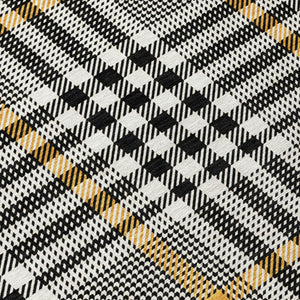 Homeroots 3' Stylish Black Gold & Ivory Plaid Washable Rug - Perfect For Indoor & Outdoor High Traffic Areas 9' X 12' Polyester 601456