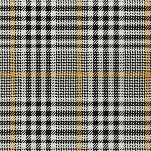 Homeroots 3' Stylish Black Gold & Ivory Plaid Washable Rug - Perfect For Indoor & Outdoor High Traffic Areas 10' X 14' Polyester 601457
