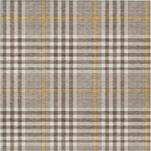 Homeroots 3' Stylish Black Gold & Ivory Plaid Washable Rug - Perfect For Indoor & Outdoor High Traffic Areas 10' X 14' Polyester 601469