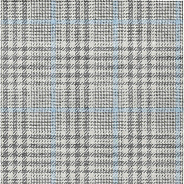 Homeroots 3' Stylish Black Gold & Ivory Plaid Washable Rug - Perfect For Indoor & Outdoor High Traffic Areas 9' X 12' Polyester 601486