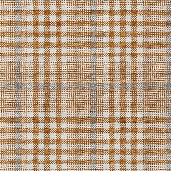 Homeroots 3' Stylish Black Gold & Ivory Plaid Washable Rug - Perfect For Indoor & Outdoor High Traffic Areas 3' X 5' Polyester 601500