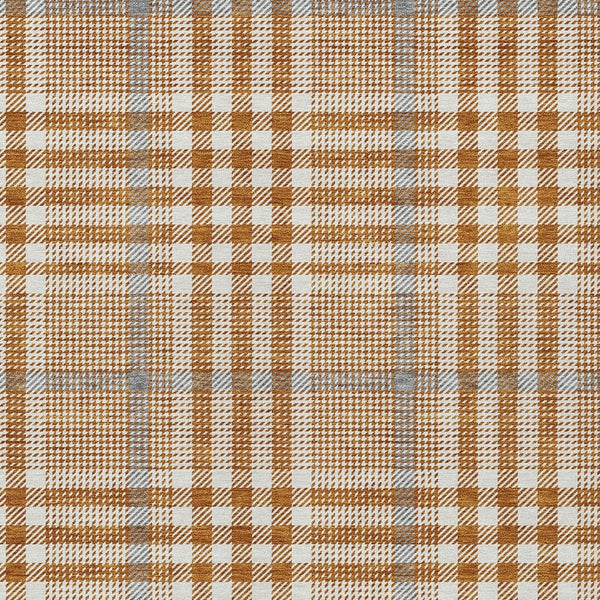 Homeroots 3' Stylish Black Gold & Ivory Plaid Washable Rug - Perfect For Indoor & Outdoor High Traffic Areas 5' X 8' Polyester 601501