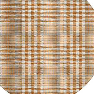 Homeroots 3' Stylish Black Gold & Ivory Plaid Washable Rug - Perfect For Indoor & Outdoor High Traffic Areas 8' Round Polyester 601502