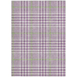 Homeroots 3' Stylish Black Gold & Ivory Plaid Washable Rug - Perfect For Indoor & Outdoor High Traffic Areas 5' X 8' Polyester 601507