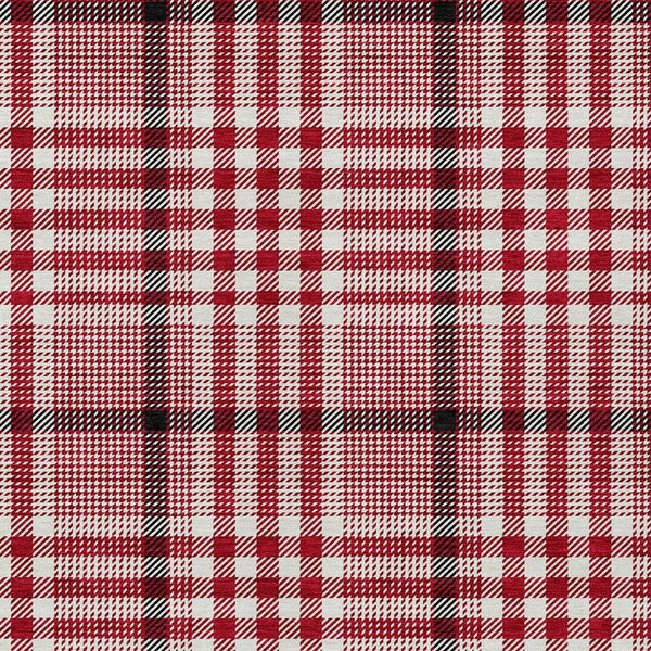 Homeroots 3' Stylish Black Gold & Ivory Plaid Washable Rug - Perfect For Indoor & Outdoor High Traffic Areas 8' X 10' Polyester 601515