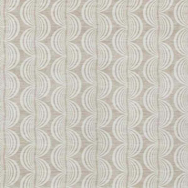 Homeroots 3' Beige And Ivory Ogee Washable Area Rug For Indoor And Outdoor Spaces – Durable, Stylish Design 5' X 8' Polyester 601525