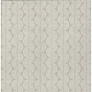 Homeroots 3' Beige And Ivory Ogee Washable Area Rug For Indoor And Outdoor Spaces – Durable, Stylish Design 9' X 12' Polyester 601528