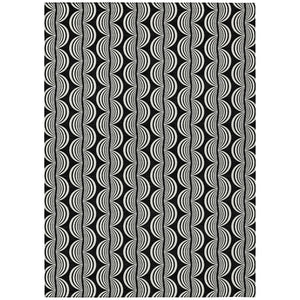 HomeRoots 5' Stylish Black and Ivory Ogee Area Rug – Durable, Washable Design for Indoor and Outdoor Spaces 10' X 14' 601535
