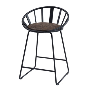 English Elm Brown Counter Height Chairs Set Of 2 - Modern Design With Comfortable Padded Seats & Sturdy Base B062P209298