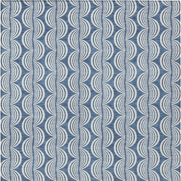 Homeroots 3' Beige And Ivory Ogee Washable Area Rug For Indoor And Outdoor Spaces – Durable, Stylish Design 9' X 12' Polyester 601552