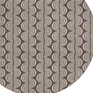 Homeroots 3' Beige And Ivory Ogee Washable Area Rug For Indoor And Outdoor Spaces – Durable, Stylish Design 8' Round Polyester 601556