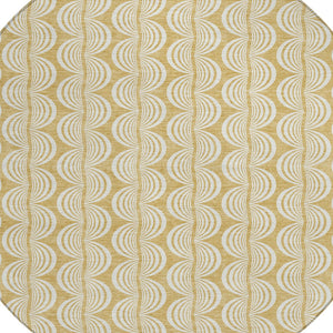 Homeroots 3' Beige And Ivory Ogee Washable Area Rug For Indoor And Outdoor Spaces – Durable, Stylish Design 8' Round Polyester 601568
