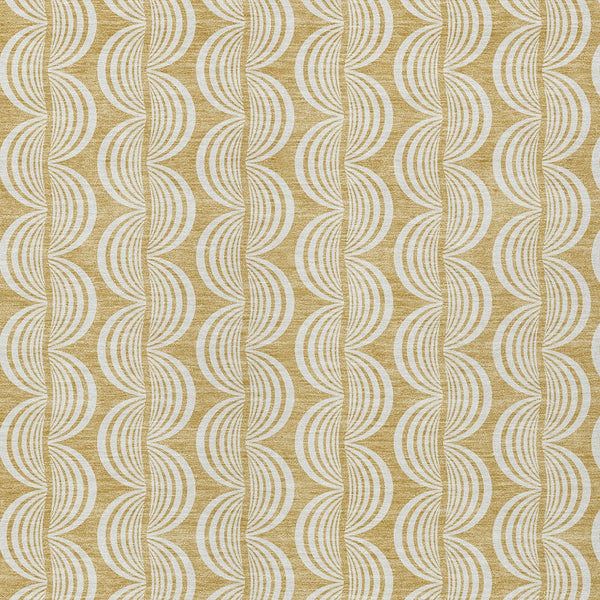 Homeroots 3' Beige And Ivory Ogee Washable Area Rug For Indoor And Outdoor Spaces – Durable, Stylish Design 8' X 10' Polyester 601569
