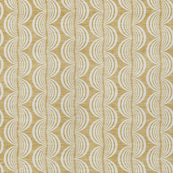 Homeroots 3' Beige And Ivory Ogee Washable Area Rug For Indoor And Outdoor Spaces – Durable, Stylish Design 9' X 12' Polyester 601570