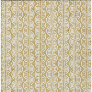Homeroots 3' Beige And Ivory Ogee Washable Area Rug For Indoor And Outdoor Spaces – Durable, Stylish Design 10' X 14' Polyester 601571