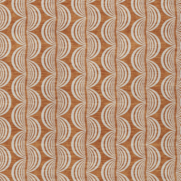 Homeroots 3' Beige And Ivory Ogee Washable Area Rug For Indoor And Outdoor Spaces – Durable, Stylish Design 5' X 8' Polyester 601591