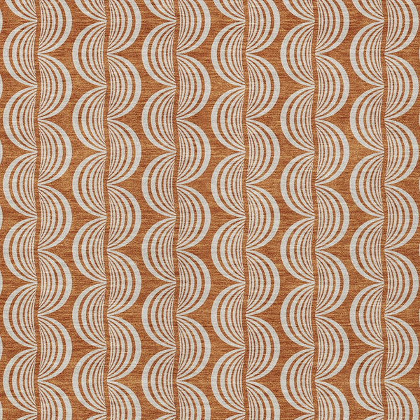Homeroots 3' Beige And Ivory Ogee Washable Area Rug For Indoor And Outdoor Spaces – Durable, Stylish Design 8' X 10' Polyester 601593
