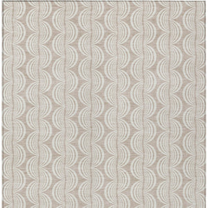 Homeroots 3' Aqua And Beige Ogee Washable Indoor Outdoor Area Rug - Durable, Stylish, And Easy To Maintain 8' X 10' Polyester 601617