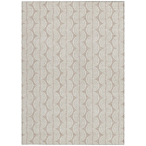 Homeroots 3' Aqua And Beige Ogee Washable Indoor Outdoor Area Rug - Durable, Stylish, And Easy To Maintain 9' X 12' Polyester 601618