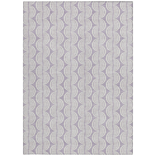 Homeroots 3' Aqua And Beige Ogee Washable Indoor Outdoor Area Rug - Durable, Stylish, And Easy To Maintain 5' X 8' Polyester 601621