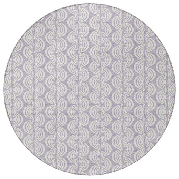 Homeroots 3' Aqua And Beige Ogee Washable Indoor Outdoor Area Rug - Durable, Stylish, And Easy To Maintain 8' Round Polyester 601622
