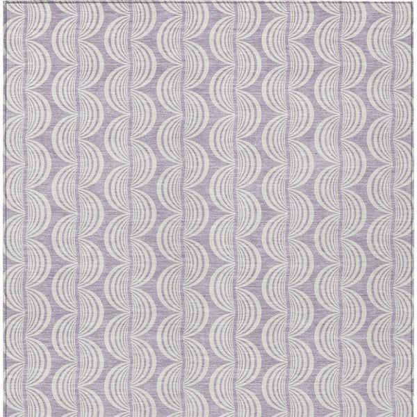 Homeroots 3' Aqua And Beige Ogee Washable Indoor Outdoor Area Rug - Durable, Stylish, And Easy To Maintain 8' X 10' Polyester 601623