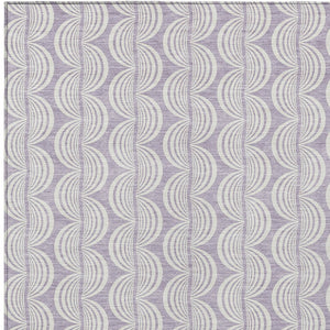 Homeroots 3' Aqua And Beige Ogee Washable Indoor Outdoor Area Rug - Durable, Stylish, And Easy To Maintain 8' X 10' Polyester 601623