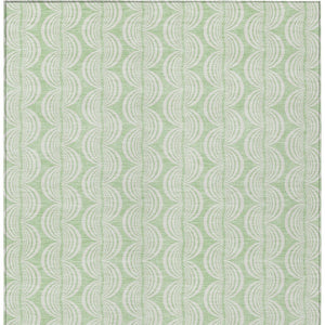 Homeroots 3' Aqua And Beige Ogee Washable Indoor Outdoor Area Rug - Durable, Stylish, And Easy To Maintain 3' X 5' Polyester 601626