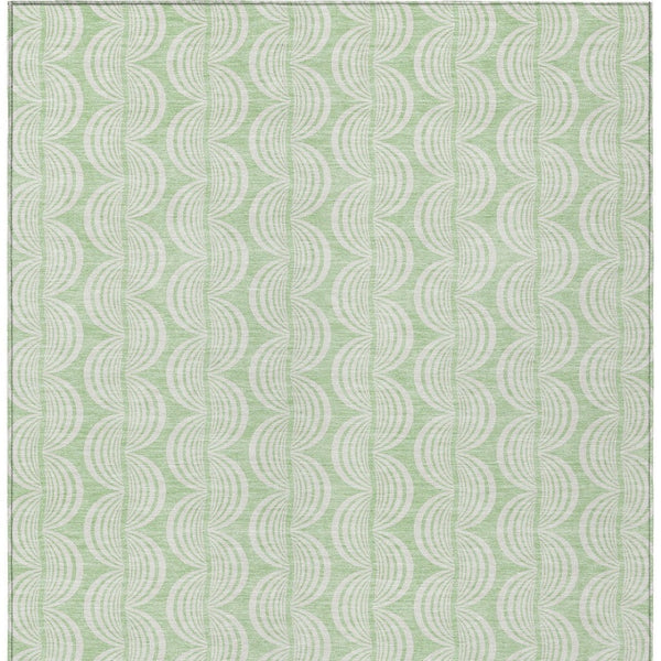 Homeroots 3' Aqua And Beige Ogee Washable Indoor Outdoor Area Rug - Durable, Stylish, And Easy To Maintain 5' X 8' Polyester 601627