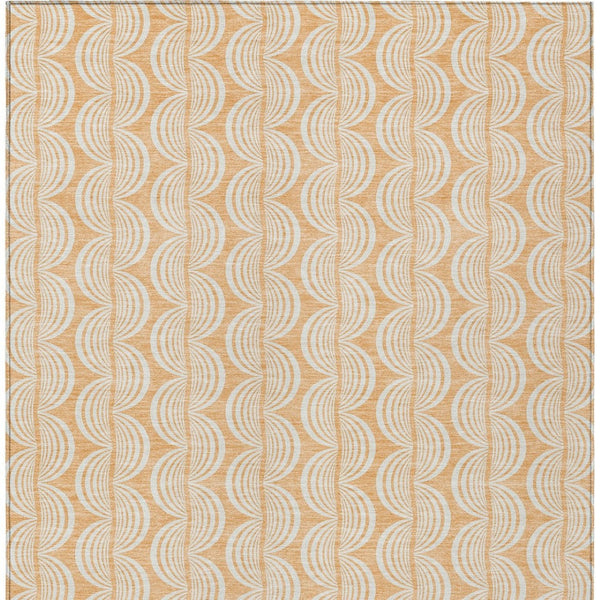 Homeroots 3' Aqua And Beige Ogee Washable Indoor Outdoor Area Rug - Durable, Stylish, And Easy To Maintain 3' X 5' Polyester 601632