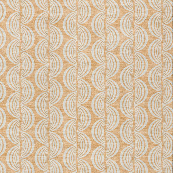 Homeroots 3' Aqua And Beige Ogee Washable Indoor Outdoor Area Rug - Durable, Stylish, And Easy To Maintain 3' X 5' Polyester 601632