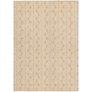 Homeroots 3' Aqua And Beige Ogee Washable Indoor Outdoor Area Rug - Durable, Stylish, And Easy To Maintain 5' X 8' Polyester 601633