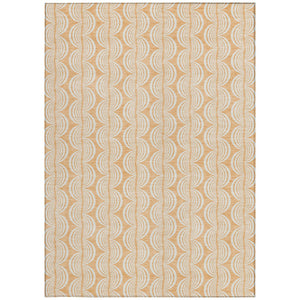 Homeroots 3' Aqua And Beige Ogee Washable Indoor Outdoor Area Rug - Durable, Stylish, And Easy To Maintain 10' X 14' Polyester 601637