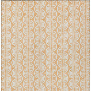 Homeroots 3' Aqua And Beige Ogee Washable Indoor Outdoor Area Rug - Durable, Stylish, And Easy To Maintain 10' X 14' Polyester 601637